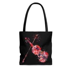 Watercolor Violin Tote Bag