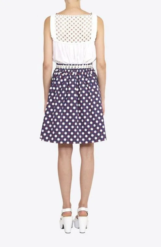 White Eyelet Sleeveless Top