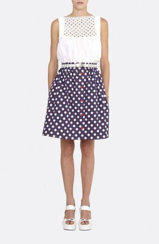 White Eyelet Sleeveless Top