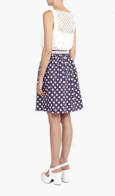 White Eyelet Sleeveless Top