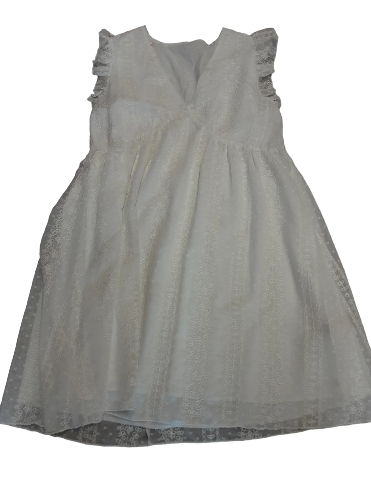 White lace lined dress, size 6
