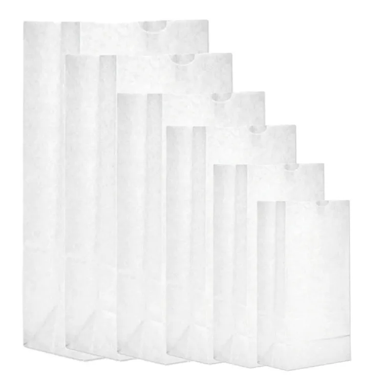 White Paper Bag Bundle - 8 Different Sizes - (500 Of Each Size)