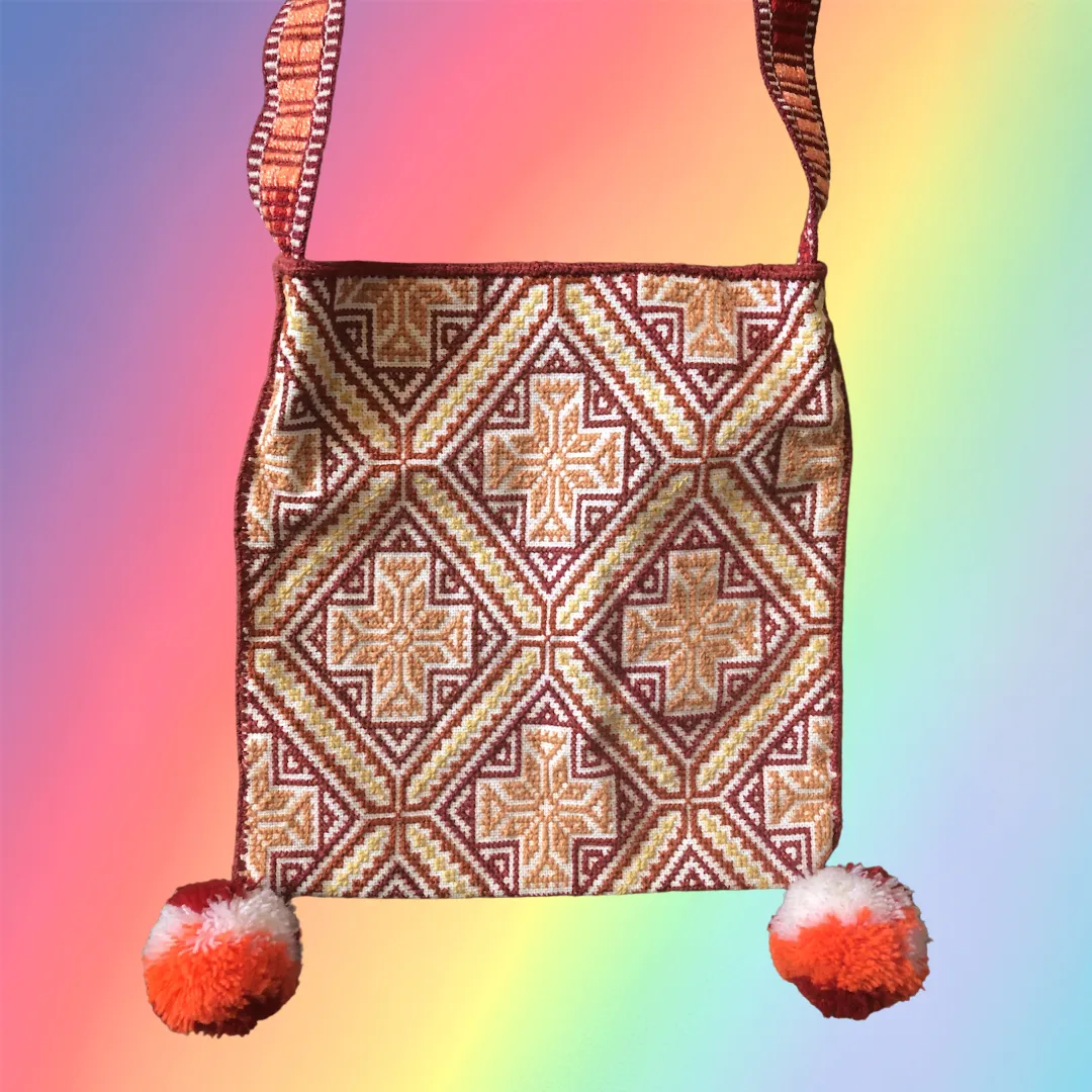 Wixrarika (Huichol) Sacred Bag - Pom Poms