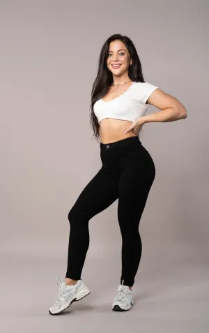 Womens 360 High Waisted Fitjeans - Black