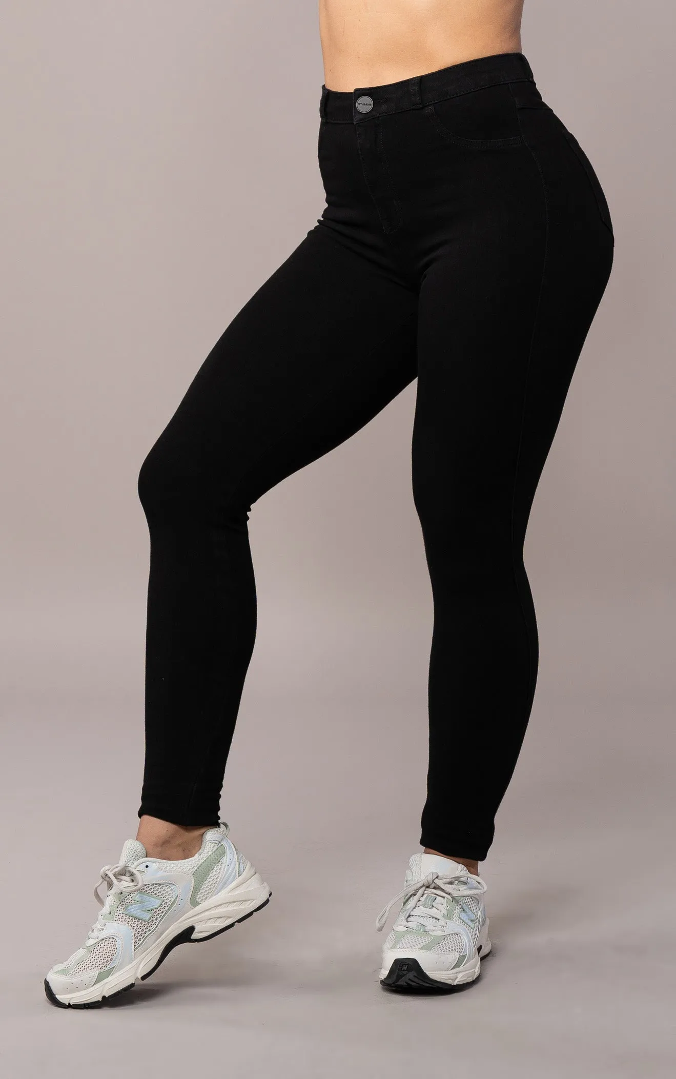 Womens 360 High Waisted Fitjeans - Black
