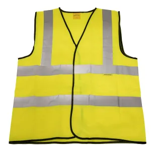 Worksafe by Sealey Hi-Vis Waistcoat (Site and Road Use) Yellow - Medium