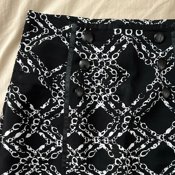 Worthington Sexy Chic Long Printed Pencil Skirt High Waist Corset Detail Size-4