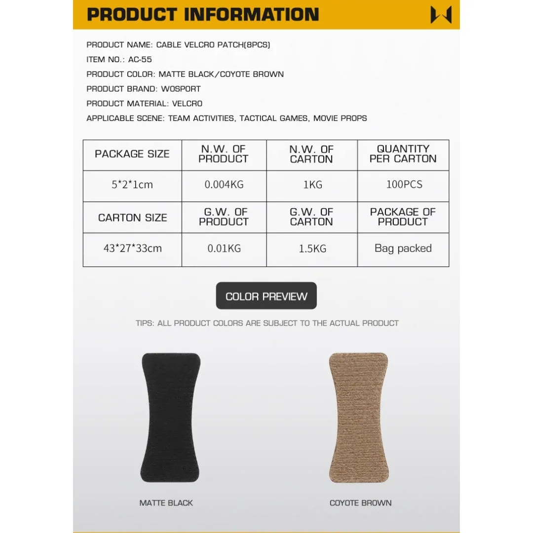 WST Cable Organizer, 8 pcs - Coyote