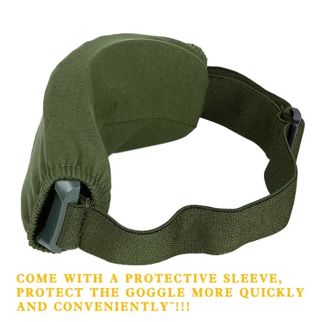 WST Desert Storm Goggles, 3 Lenses set - Green