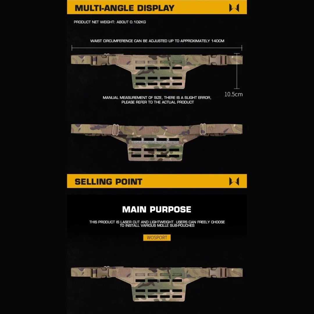 WST Fanny Pack Molle Adapter Panel , Small (4 Rows) - Coyote