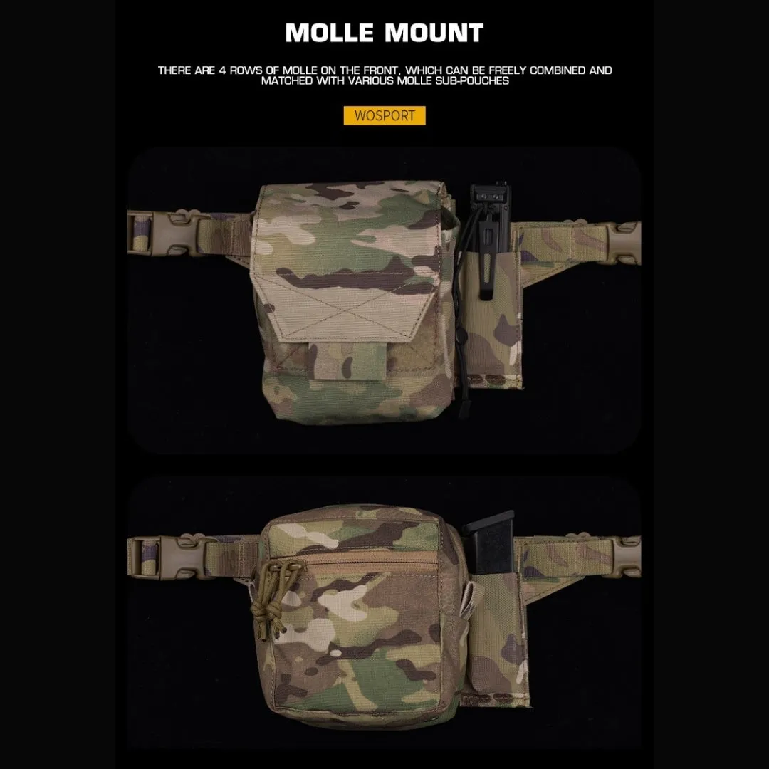 WST Fanny Pack Molle Adapter Panel , Small (4 Rows) - Coyote