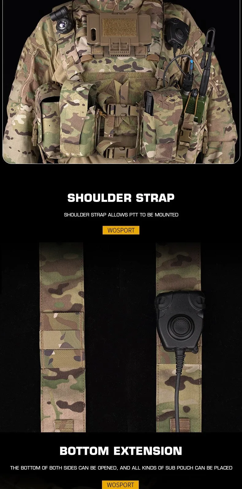 WST Split Tactical Chest Rig Alpha - Ranger Green