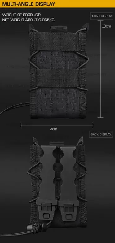 WST Tiger Type 5.56 Magazine Molle Pouch - Black
