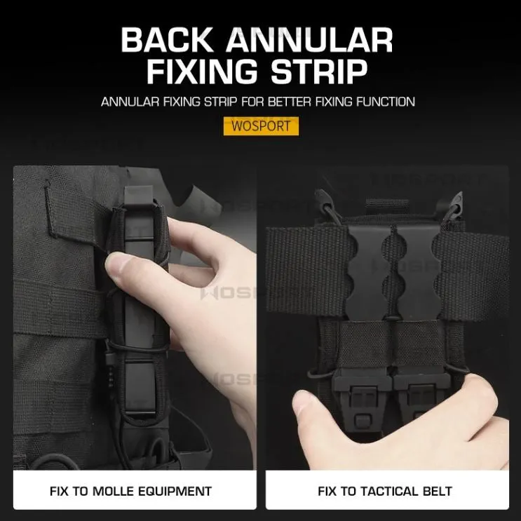WST Tiger Type 5.56 Magazine Molle Pouch - Black