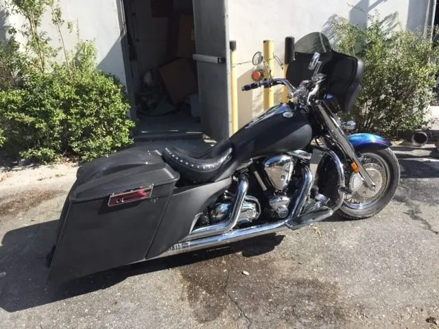 Yamaha Roadstar 1999 - 2007 6" Extended Stretched Saddlebags & Side Covers   Rear LED Fender & lids   No Cut Outs