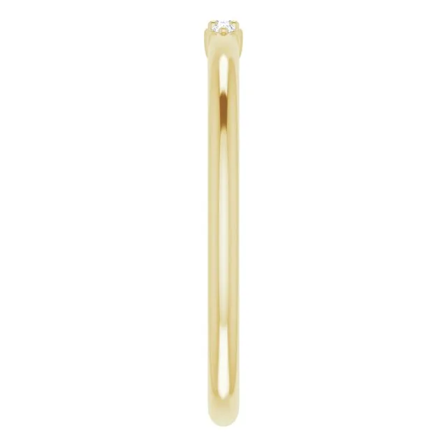 Yellow Gold 3 Diamond Stackable Ring