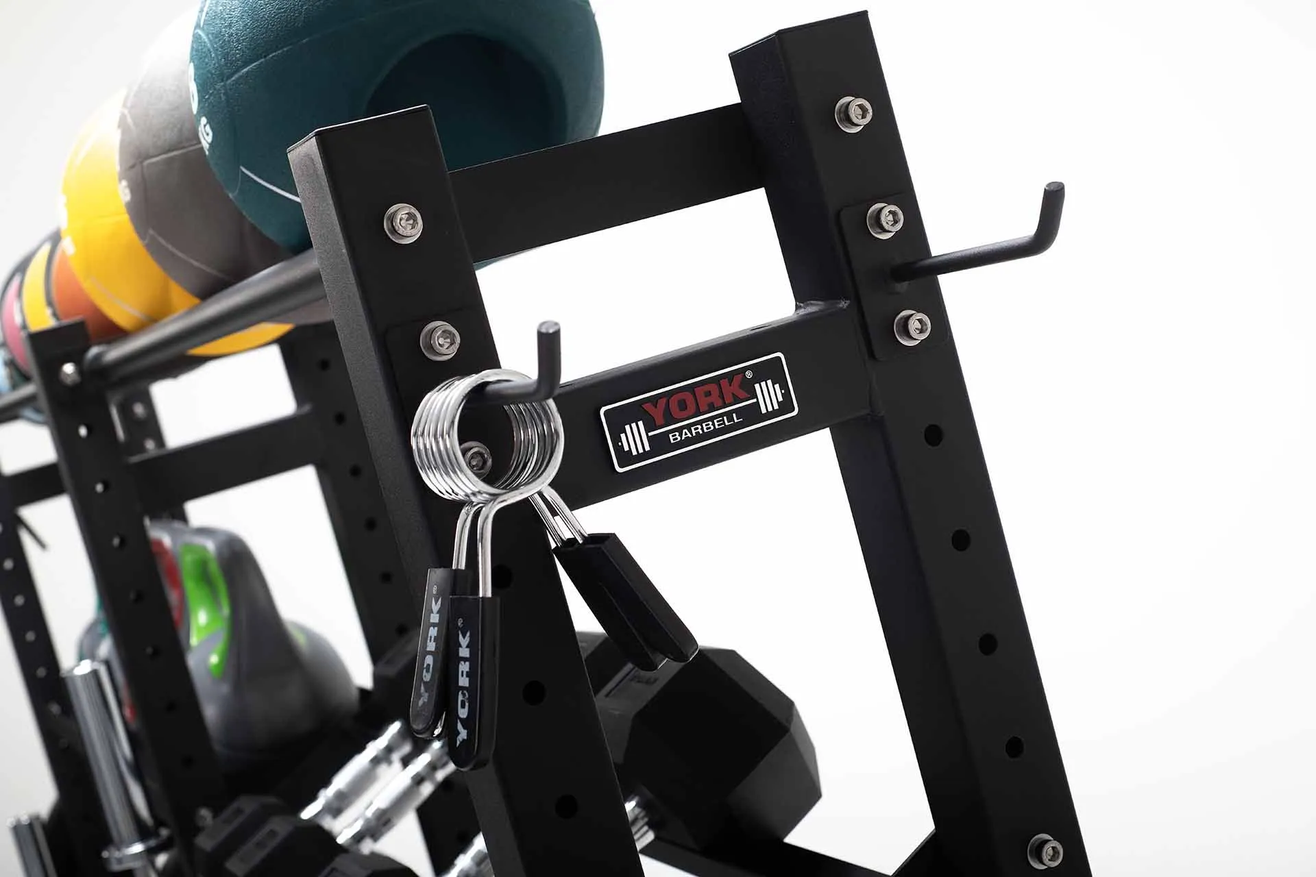 York Barbell 4-Tier Functional Weights & Bar Storage  - Black
