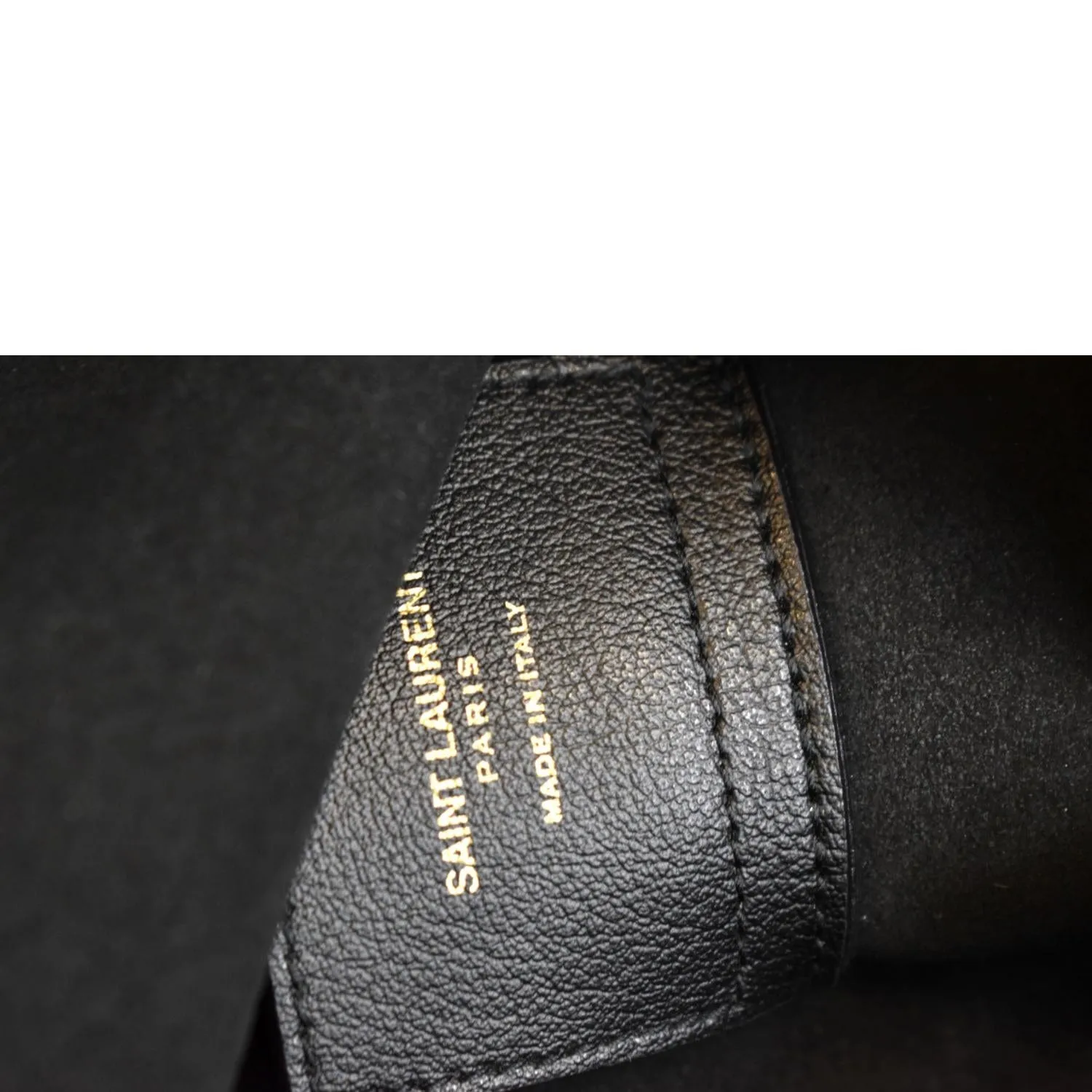 YVES SAINT LAURENT Toy Supple Leather Shopping Tote Bag Black