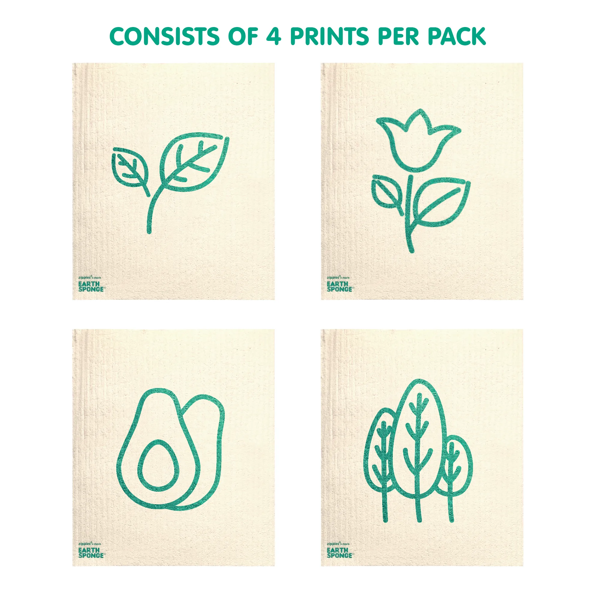 Zippies Earth Sponge Reusable Paper Cloth Towels